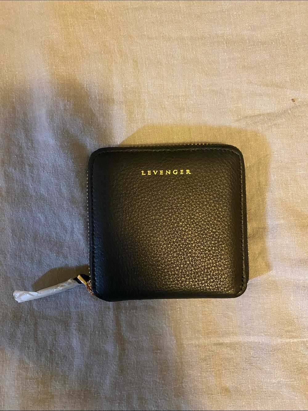 Leavenger black leather wallet - soft leather, brand new in box